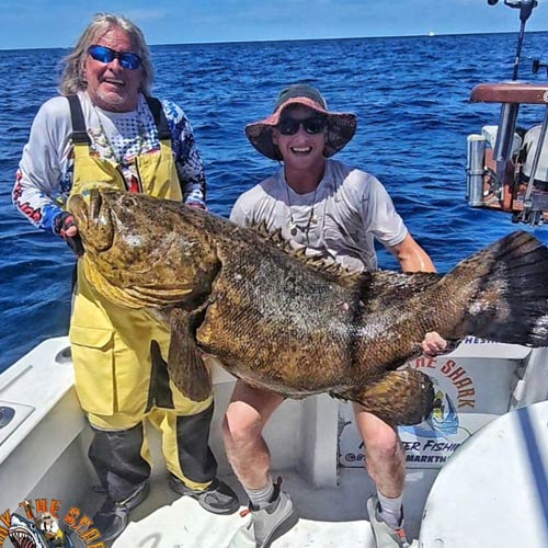 Bachelor party guest with a massive catch