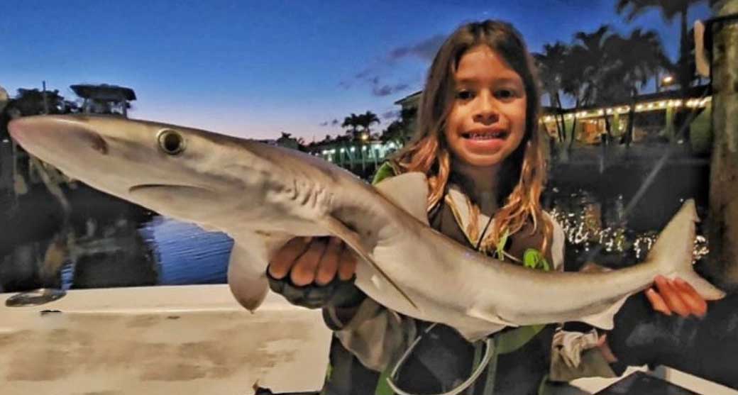 Kids fishing charter aboard Mark The Shark