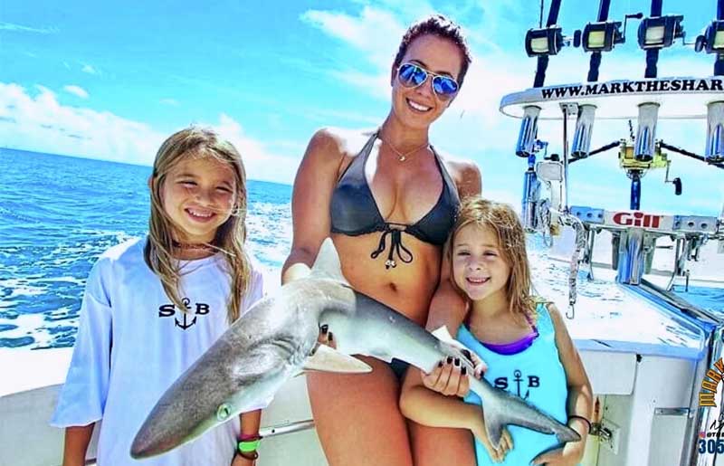 Kids fishing charter photo aboard Mark The Shark