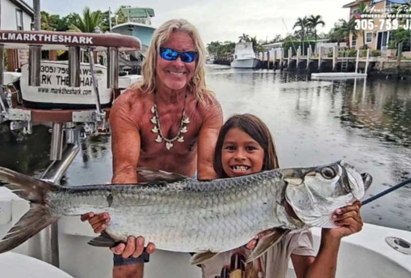 Kids fishing charter photo aboard Mark The Shark