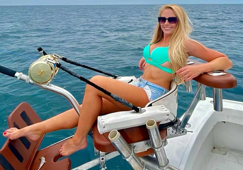 Monster fishing charter guests aboard the boat