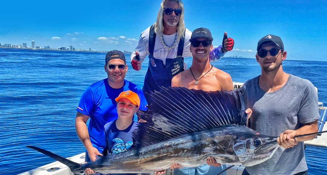 Special offer fishing charter guests with catch
