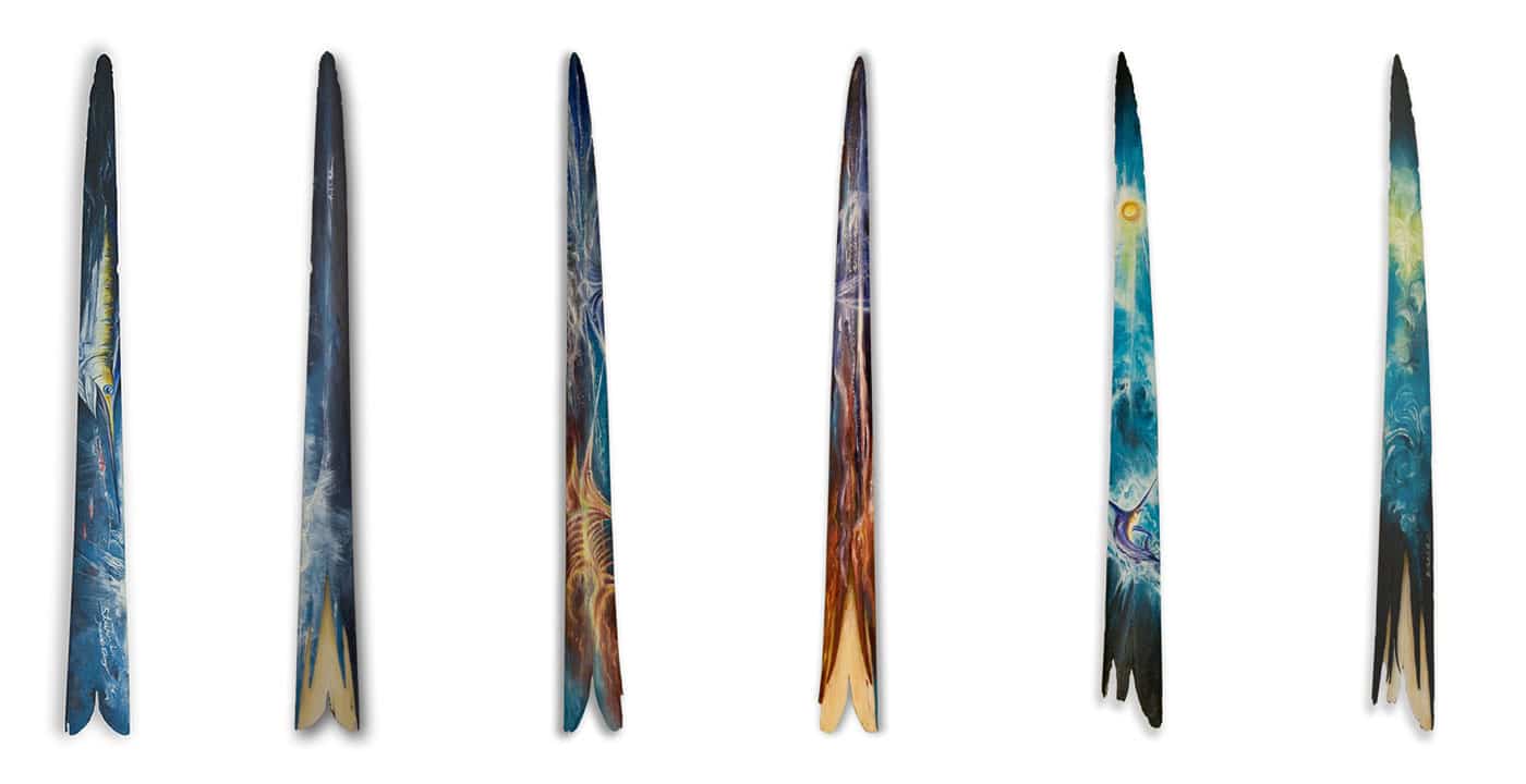 Custom painted swordfish bill artwork